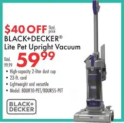Boscov's BLACK+DECKER Lite Pet Upright Vacuum offer