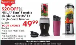 Boscov's NINJA Blast Portable Blender or NINJA Fit Single-Serve Blender offer