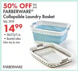 Boscov's FARBERWARE Collapsible Laundry Basket offer