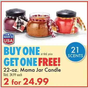 Boscov's 22-oz. Mama Jar Candle offer