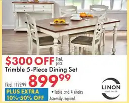 Boscov's LINON HOME DECOR Trimble 5-Piece Dining Set offer