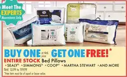 Boscov's ENTIRE STOCK Bed Pillows offer