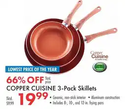 Boscov's COPPER CUISINE 3-Pack Skillets offer