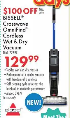 Boscov's BISSELL Crosswave OmniFind Cordless Wet & Dry Vacuum offer