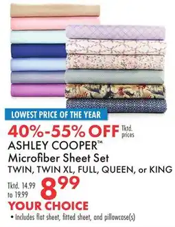 Boscov's ASHLEY COOPER Microfiber Sheet Set offer