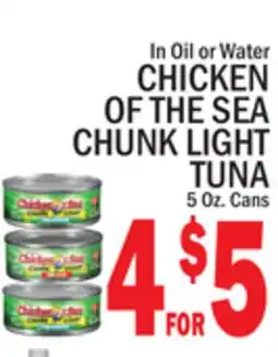 C Town CHICKEN OF THE SEA CHUNK LIGHT TUNA offer