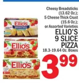 C Town ELLIO'S 9 SLICE PIZZA, 18.3-19.64 Oz. Boxes offer