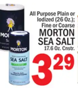 C Town MORTON SEA SALT, 17.6 Oz. Cnstr offer