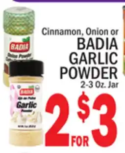 C Town BADIA GARLIC POWDER offer