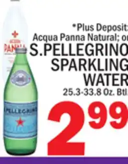 C Town S.PELLEGRINO SPARKLING WATER offer