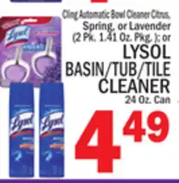 C Town LYSOL BASIN/TUB/TILE CLEANER offer