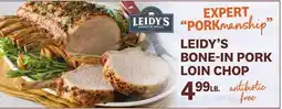 Kings Food Markets LEIDY'S BONE-IN PORK LOIN CHOP offer