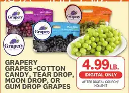 Kings Food Markets GRAPERY GRAPES - COTTON CANDY, TEAR DROP, MOON DROP, OR GUM DROP GRAPES offer