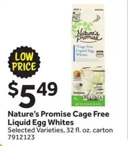 Stop&Shop Nature's Promise Cage Free Liquid Egg Whites offer
