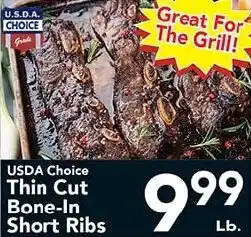 USDA Choice Thin Cut Bone-In Short Ribs