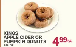 Kings Food Markets KINGS APPLE CIDER OR PUMPKIN DONUTS offer