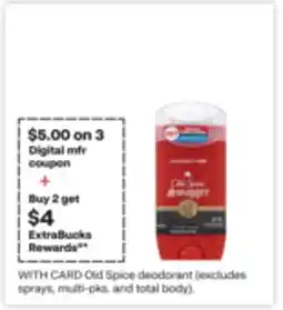 CVS Old Spice deodorant (excludes sprays, multi-pks, and total body) offer