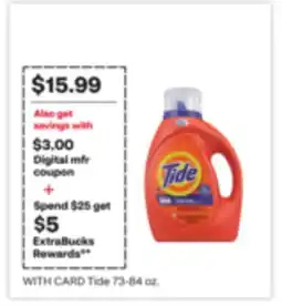 CVS Tide 73-84 oz offer