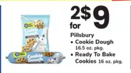 ACME Pillsbury Cookie Dough 16.5 oz. pkg., Ready To Bake Cookies 16 oz. pkg offer