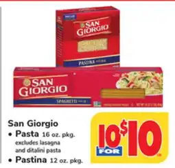 ACME San Giorgio Pasta 16 oz. pkg., Pastina 12 oz. pkg offer