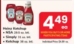 ACME Heinz Ketchup NSA 29.5 oz. btl., Simply 31 oz. btl., Ketchup 38 oz. btl offer