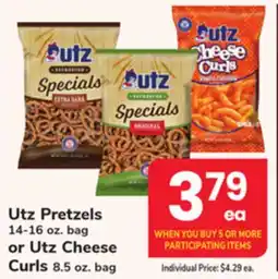 ACME Utz Pretzels 14-16 oz. bag or Utz Cheese Curls 8.5 oz. bag offer