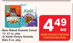 ACME Bear Naked Granola Cereal 11-12 oz. pkg. or Kashi Chewy Granola Bars 8 oz. pkg offer