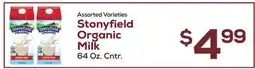 DeCicco & Sons Stonyfield Organic Milk offer