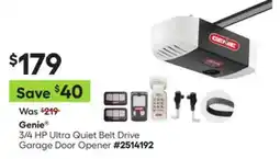Lowe's 3/4 HP Ultra Quiet Belt Drive Garage Door Opener offer