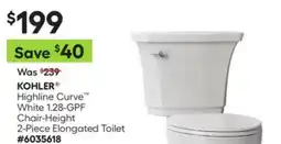 Lowe's Highline Curve White 1.28-GPF Chair-Height 2-Piece Elongated Toilet offer