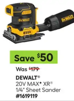 Lowe's 20V MAX XR 1/4 Sheet Sander offer