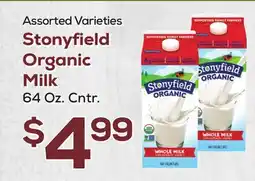DeCicco & Sons Stonyfield Organic Milk offer