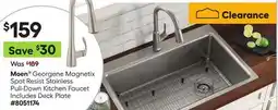 Lowe's Georgene Magnetix Spot Resist Stainless Pull-Down Kitchen Faucet Includes Deck Plate offer