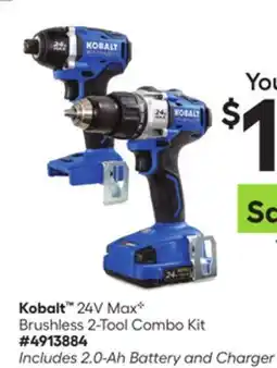 Lowe's 24V Max* Brushless 2-Tool Combo Kit offer