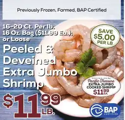 DeCicco & Sons Peeled & Deveined Extra Jumbo Shrimp offer
