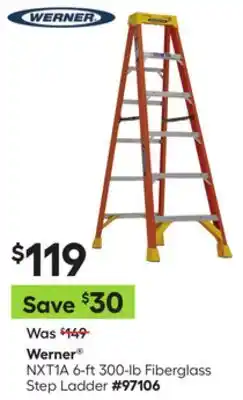 Lowe's NXT1A 6-ft 300-lb Fiberglass Step Ladder offer