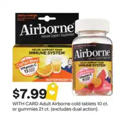 CVS Adult Airborne cold tablets 10 ct. or gummies 21 ct offer