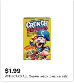 CVS ALL Quaker ready to eat cereals offer