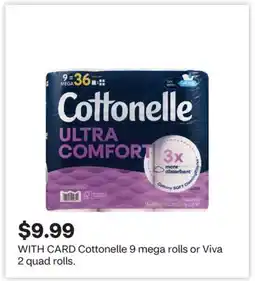 CVS Cottonelle 9 mega rolls or Viva 2 quad rolls offer