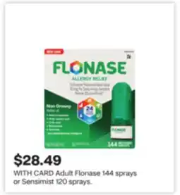 CVS Adult Flonase 144 sprays or Sensimist 120 sprays offer