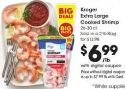 Gerbes Kroger Extra Large Cooked Shrimp offer