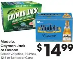 Gerbes Modelo, Cayman Jack or Corona offer