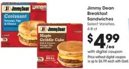 Gerbes Jimmy Dean Breakfast Sandwiches offer