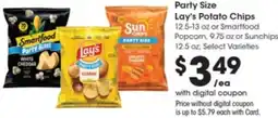 Gerbes Party Size Lay's Potato Chips or Smartfood Popcorn or Sunchips offer