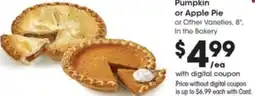 Gerbes Pumpkin or Apple Pie offer