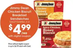 Gerbes Jimmy Dean Chicken Biscuit Breakfast Sandwiches offer