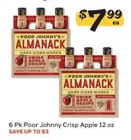 Winn Dixie 6 Pk Poor Johnny Crisp Apple 12 oz offer