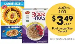 Gerbes Post Large Size Cereal offer