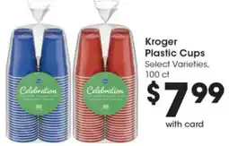 Gerbes Kroger Plastic Cups offer