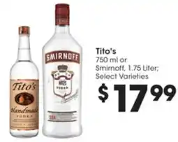 Gerbes Tito's or Smirnoff offer